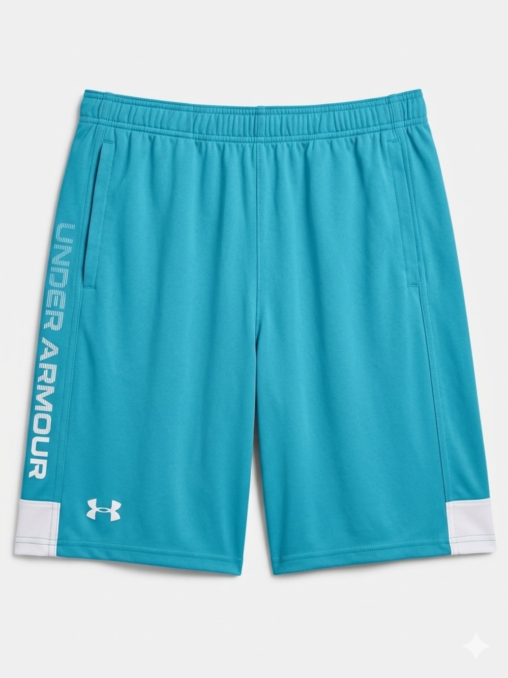 Under Armour Boy's Teal Blue Athletic Shorts Size L